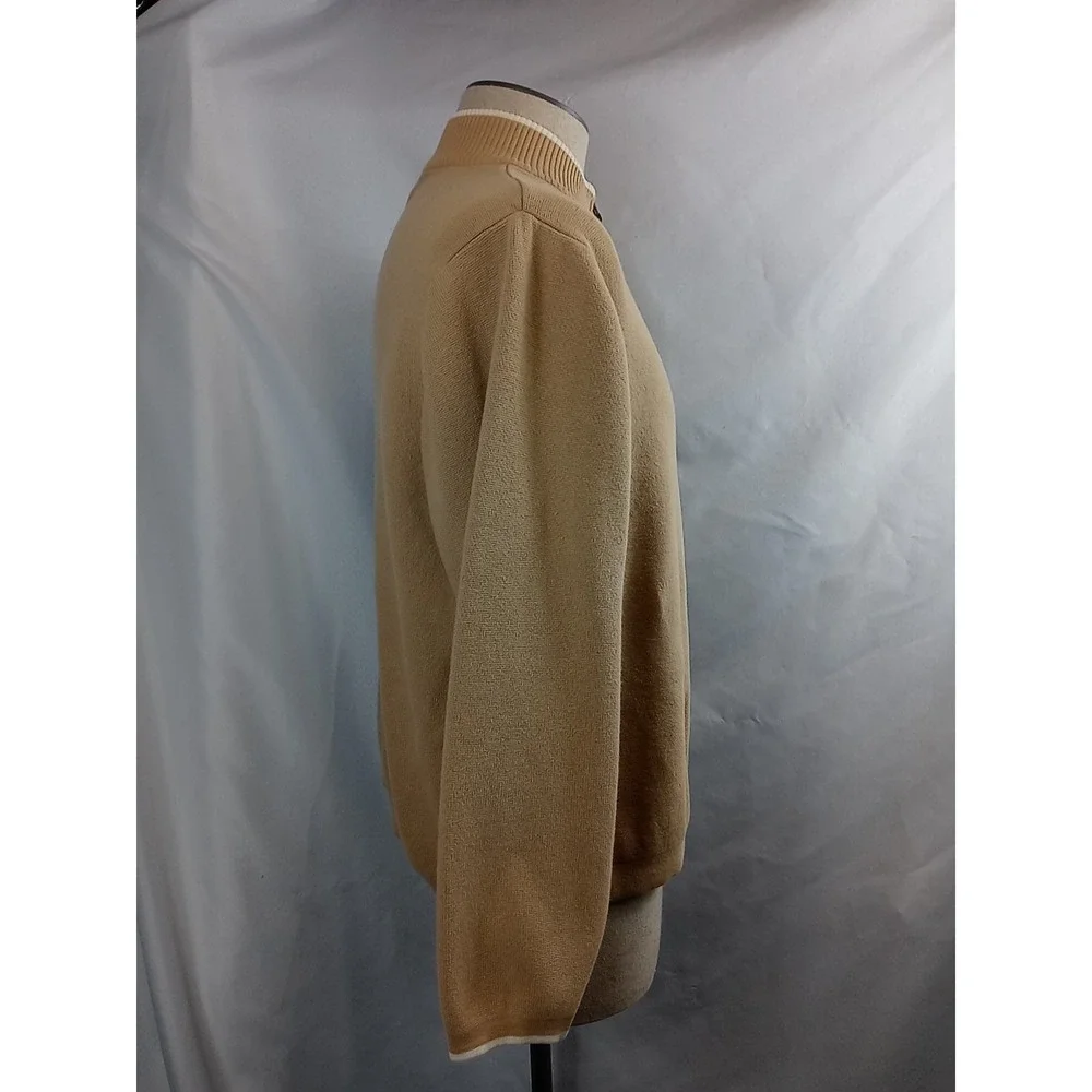 Vintage Saddlebred Pullover Jacket‎ Men's Size Large Mock Neck 1/4 Zip Sweater